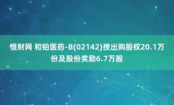 恒财网 和铂医药-B(02142)授出购股权20.1万份及股份奖励6.7万股
