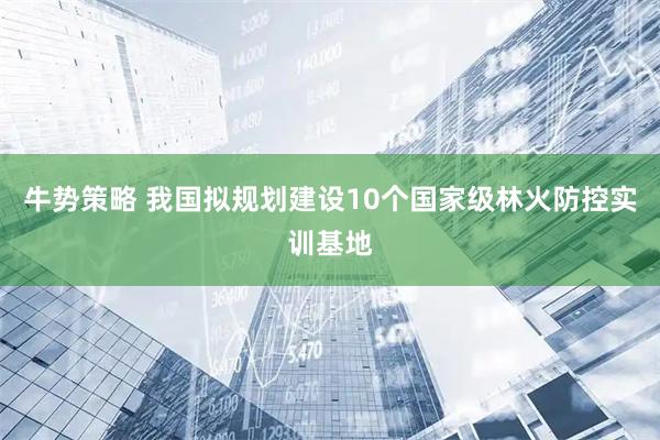 牛势策略 我国拟规划建设10个国家级林火防控实训基地