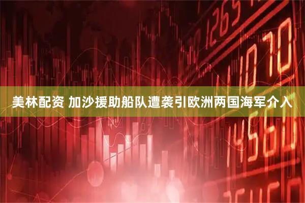 美林配资 加沙援助船队遭袭引欧洲两国海军介入