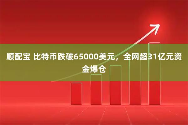 顺配宝 比特币跌破65000美元，全网超31亿元资金爆仓